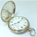 Hallmarked silver full hunter key wind pocket watch, assay London 1870,