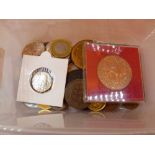 Box of mixed coins including Liberty coinage