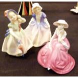 Royal Doulton Dinky Do and Babie plus Coalport In Love figurine