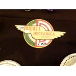 Cast iron Ducati sign,