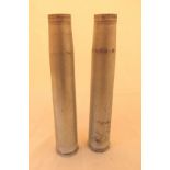 Two aluminium aircraft shell cases,