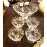 Stuart crystal dessert set including bowl