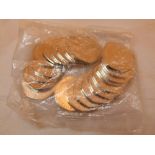 Sealed bag of twenty Beatrix Potter Squirrel Nutkin fifty pence pieces