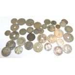 104g of mixed foreign silver coins