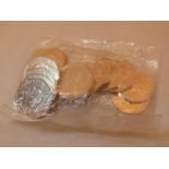 Sealed bag of twenty Beatrix Potter Squirrel Nutkin fifty pence pieces