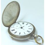 Fine silver marked full hunter key wind pocket watch