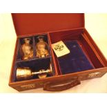 Boxed silver plated communion set in leather case from Sagamu Methodist Church,