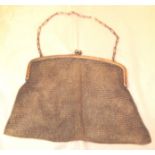 925 silver evening purse, import marks for Birmingham 1923,