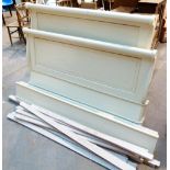 Cream painted double sleigh bed