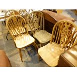 Six wheelback dining chairs