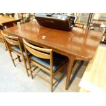 McIntosh large extending dining table with four chairs