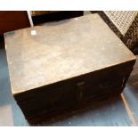 Pine box with metal fixings,