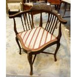 Regency style corner chair with upholste