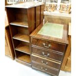 Mahogany two drawer filing cabinet with