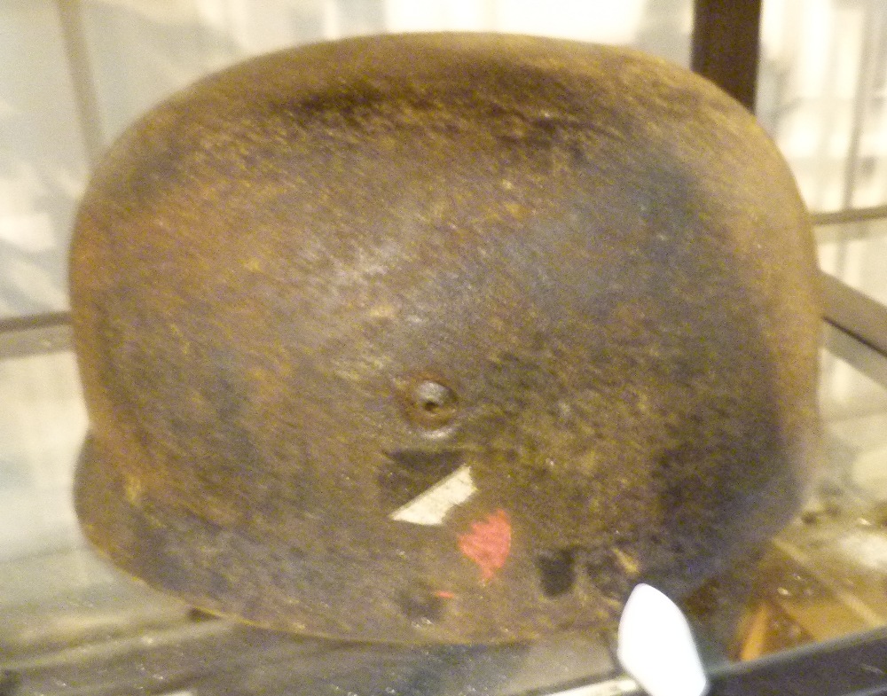 WW2 German paratrooper helmet with origi