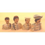Lorna Bailey set of four Beatles busts,