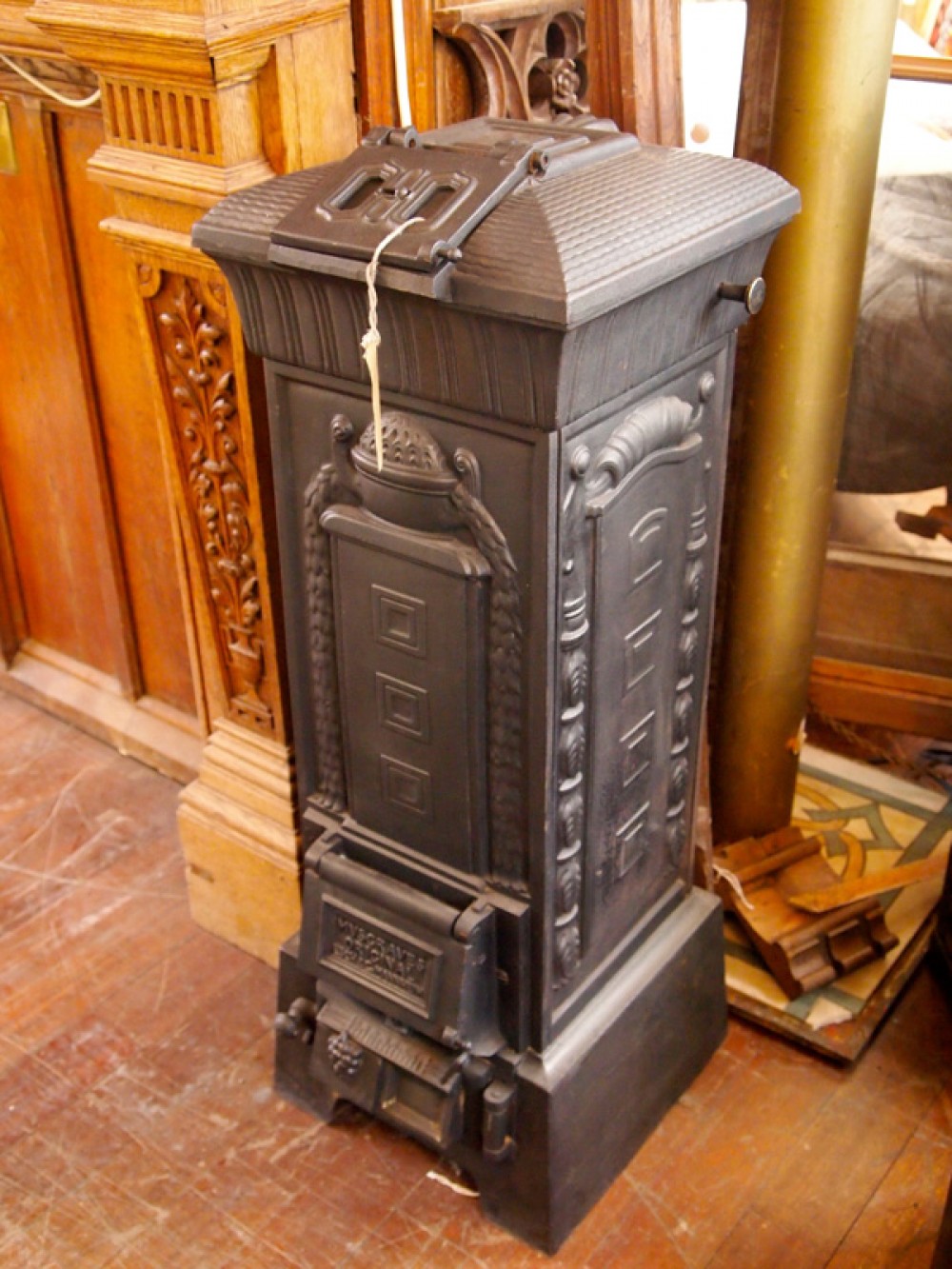 Original German cast iron stove H: 98 cm