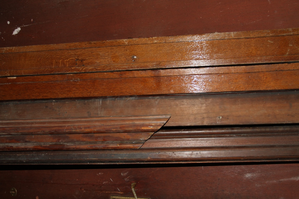 Victorian stained pitch pine door architrave (measurements supplied) and 2 pieces of oak architrave