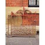 Victorian iron garden gate with scrollwork top H: 124 W: 92 cm