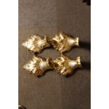 1 set of Victorian style brass paw bath feet