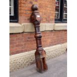Victorian newel post with floral detail H : 163 cm W : 51 cm