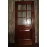 Victorian 9 panel Cuban mahogany interior door which is an original feature salvaged from The