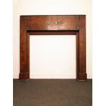 Victorian chinoiserie mahogany fire surround H: 144 W: 166 cm