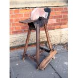 Victorian treadle knife sharpener H: 89 W: 89 cm