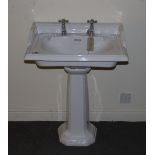 Victorian style white porcelain "Heritage" sink,