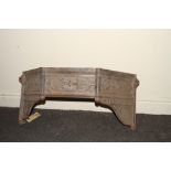 A Victorian cast iron decorative corner sink bracket H: 33 W: 68