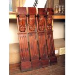 Victorian pine decorative pillars from the Albert Hall in Manchester H : 105 cm W : 15 cm (3