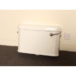 Art Deco ceramic cistern with chrome handle H: 36 W: 50 cm