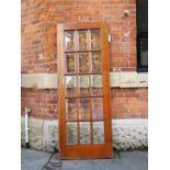 A pair of late 20thC mahogany 15 panelled bevelled glass interior doors H: 199 x W: 76 cm