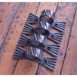 Victorian cast iron downspout brackets in bow formation H: 33 cm