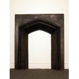 Victorian cast iron Gothic fireplace insert H: 92 W: 81 cm