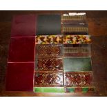 A quantity of 16 assorted glazed ceramic tiles coming in various designs and styles