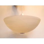 Late 20th Century frosted glass dome uplight in a marble effect finish H: 48 cm