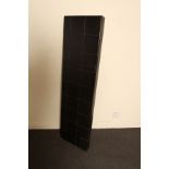 Contemporary quarry black glazed tiled hearth -a/f