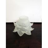 Art Nouveau style frosted glass 3 tiered petal shade 9 x 3 cm (4 items)