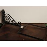 Victorian wrought iron lantern bracket W: 43 cm