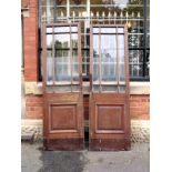 Victorian mahogany pair of doors with glazed panels H: 229 W: 71 cm