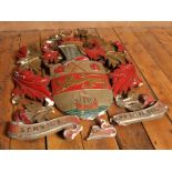 Victorian Service and Efficiency plaster heraldic coats of arms signifying Stockport,