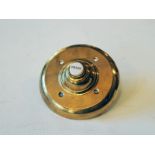 Victorian style polished brass door bell coming with circular back plate and ceramic press button