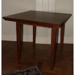 Mid Century iroko table top on a teak frame