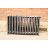 Restored original cast iron 4 column iron radiator 20 section H: 61 L: 100 cm