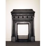 Victorian cast iron combination fireplace with tiered shelving H: 131 W: 97 cm