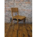 Eight Mid Century bent plywood school stacking chairs H : 76 W : 42 cm