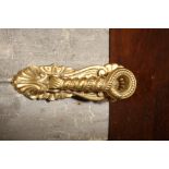 Victorian style brass door knocker with twisted rope design 21 x 8 cm