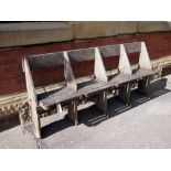 Antique four-section teak folding bench H : 84 L : 182.