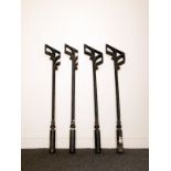 Victorian twenty-four cast iron spindles H: 95 cm